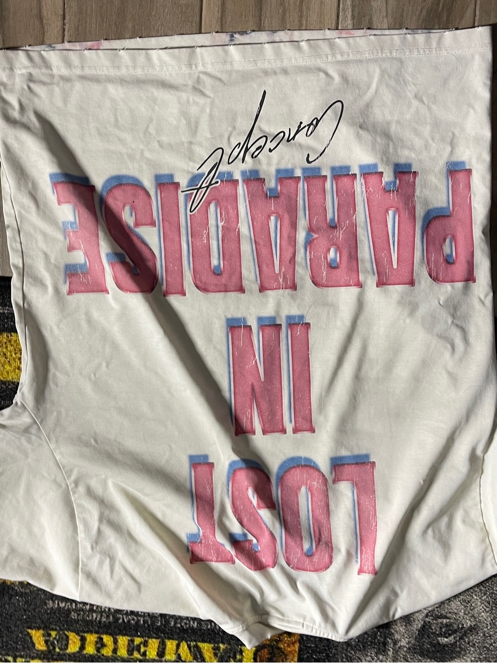 Paradise Graphic Short Sleeve Tee - Pink & Cream - Picture 2 of 2